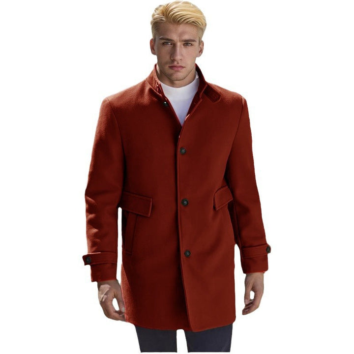 Herren eleganter, taillierter Wollmantel Aliams