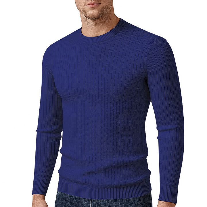 Herren Feinstrickpullover mit strukturiertem Zopfmuster Aliams
