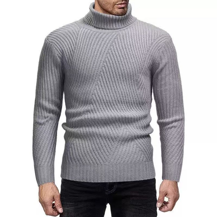 Herren Rollkragenpullover mit gerippter Struktur Aliams