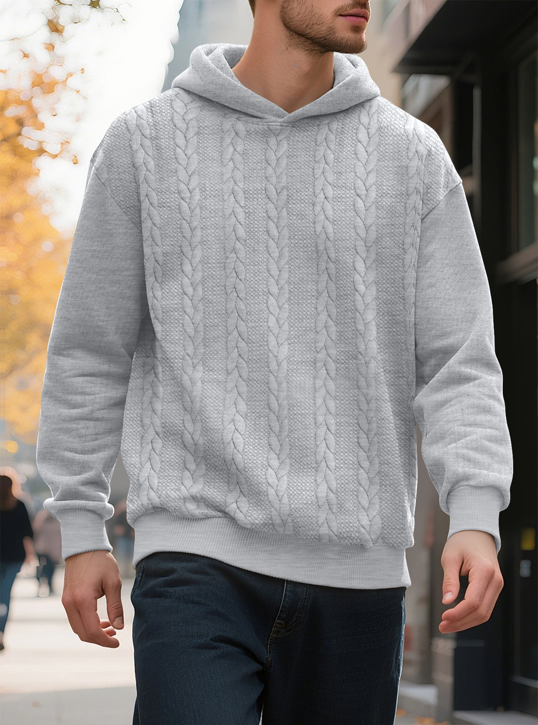 Herren Kapuzensweater mit innovativer Strickstruktur Aliams