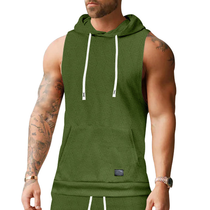 Unisex ärmelloses Kapuzenshirt mit Struktur Aliams
