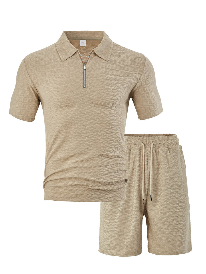 Herren Sportliches Kurzarm-Set mit hochwertiger Struktur Aliams