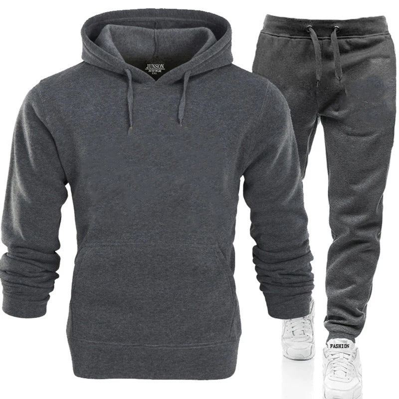 Herren gemütlicher Kapuzenpullover und Jogginghose Set Aliams