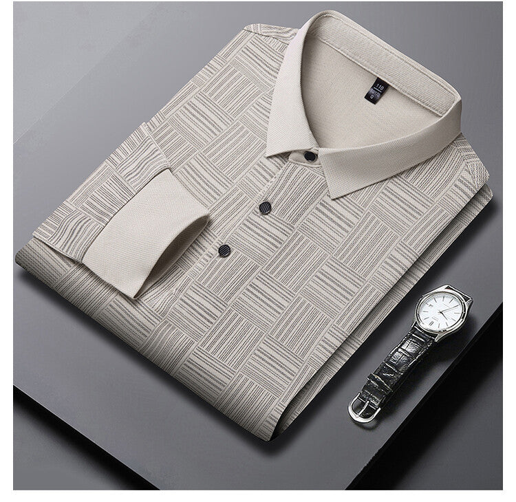 Herren elegantes und atmungsaktives Hemd mit strukturiertem Design Aliams