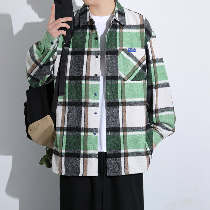 Herren Karierte Flanelljacke Aliams