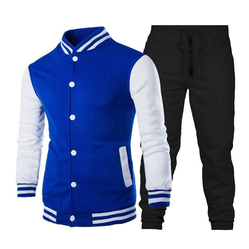 Herren Sportliches Freizeit-Set mit stylischer Baseballjacke und bequemen Jogginghosen Aliams