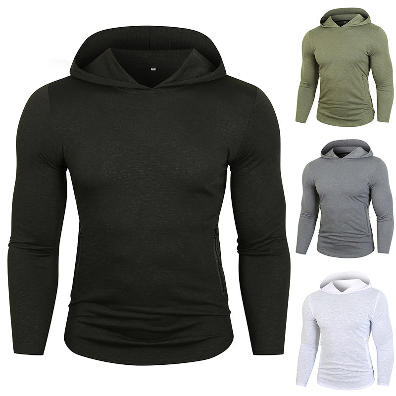 Herren Sportlicher Kapuzenpullover mit funktionalen Reißverschlusstaschen Aliams