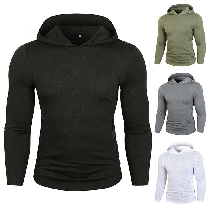 Herren Sportlicher Kapuzenpullover mit funktionalen Reißverschlusstaschen Aliams