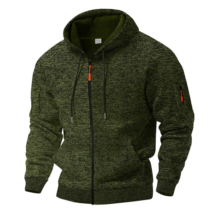 Herren sportliche Zip-Hoodie mit funktionalen Taschen Aliams