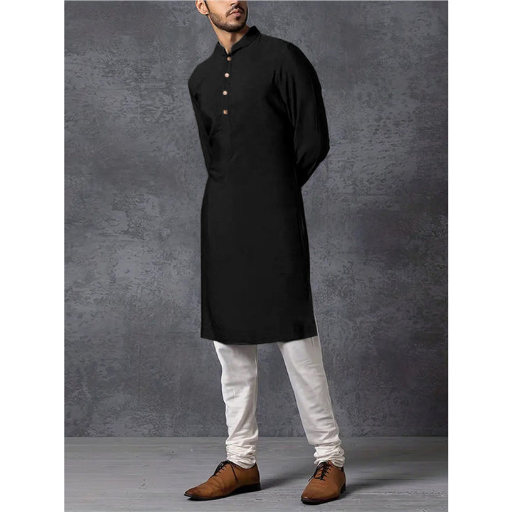 Herren elegantes und modisches Kurta mit hochgeschlossenem Kragen und Knopfdetails Aliams