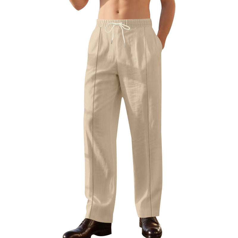 Herren elegante Freizeithose mit verstellbarem Bund Aliams