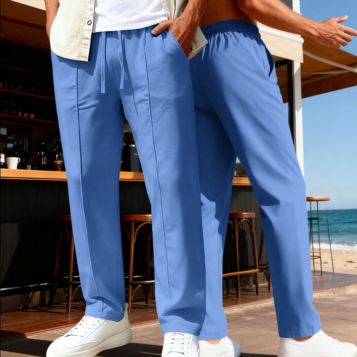 Herren Bequeme und lässige Freizeithose mit elastischem Bund Aliams