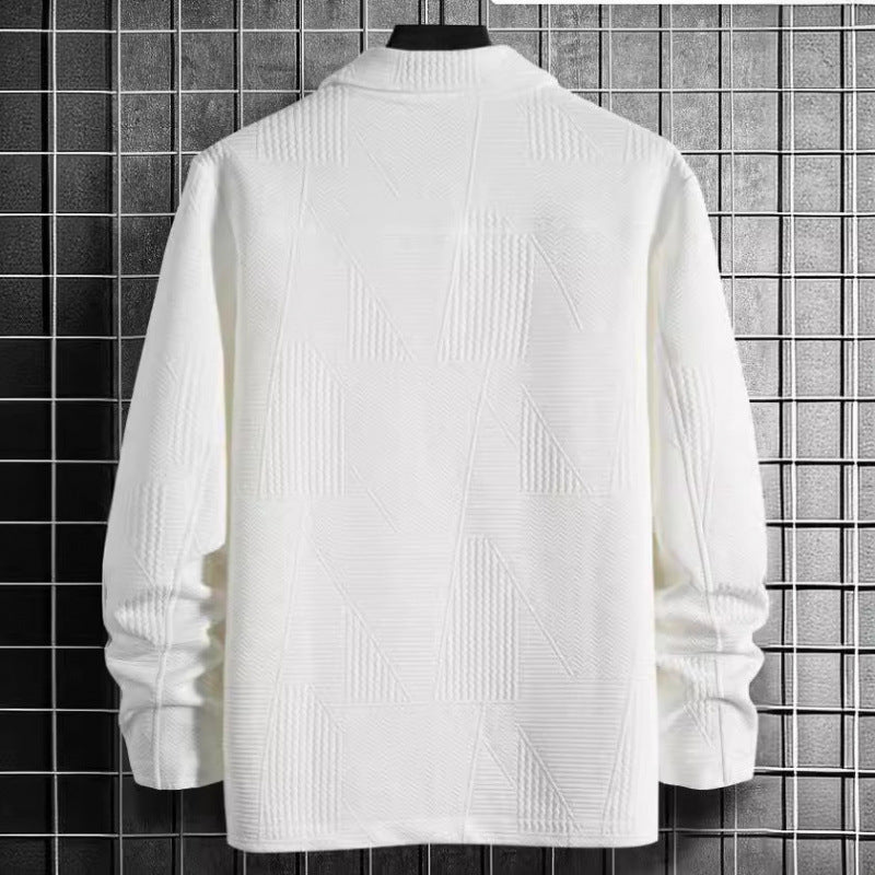 Herren gestepptes Überhemd mit strukturierter Oberfläche Aliams