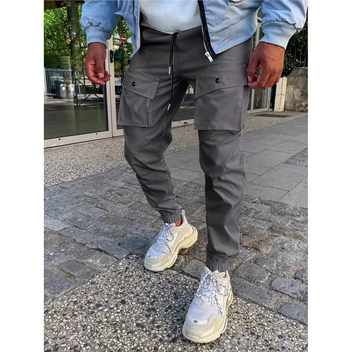 Herren Cargo-Hose mit vielen Taschen und elastischem Abschluss Aliams