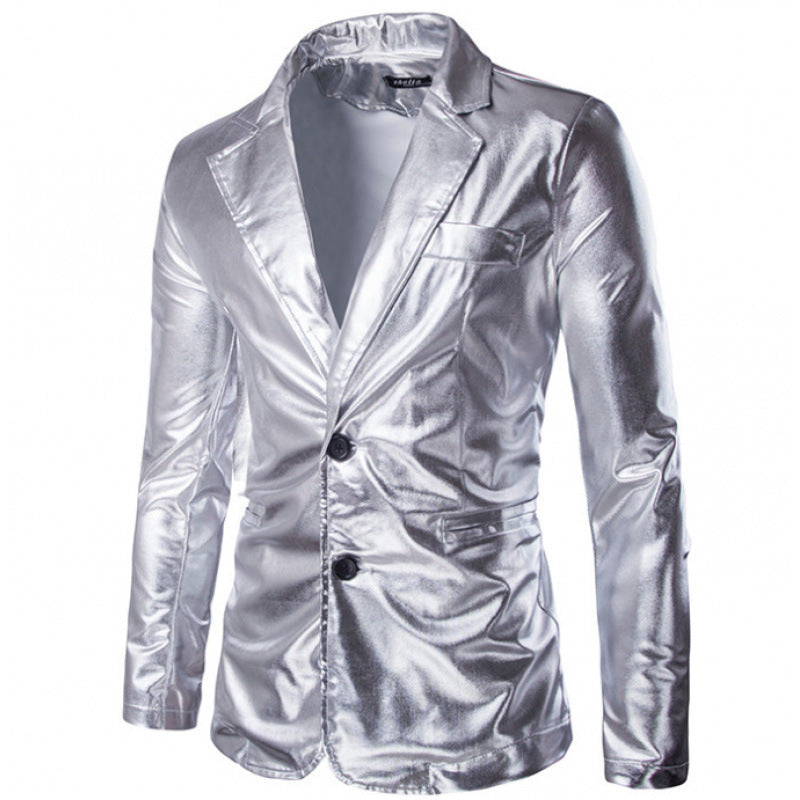 Herren Glamouröser Satin-Blazer Aliams