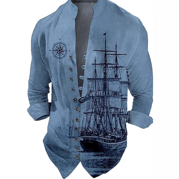 Herren Weste mit nostalgischem maritimem Schiffsdesign Aliams