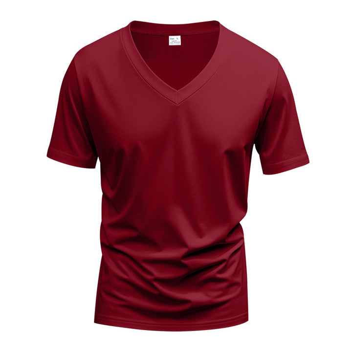Herren Funktions-T-Shirt mit V-Ausschnitt aus atmungsaktivem Material Aliams