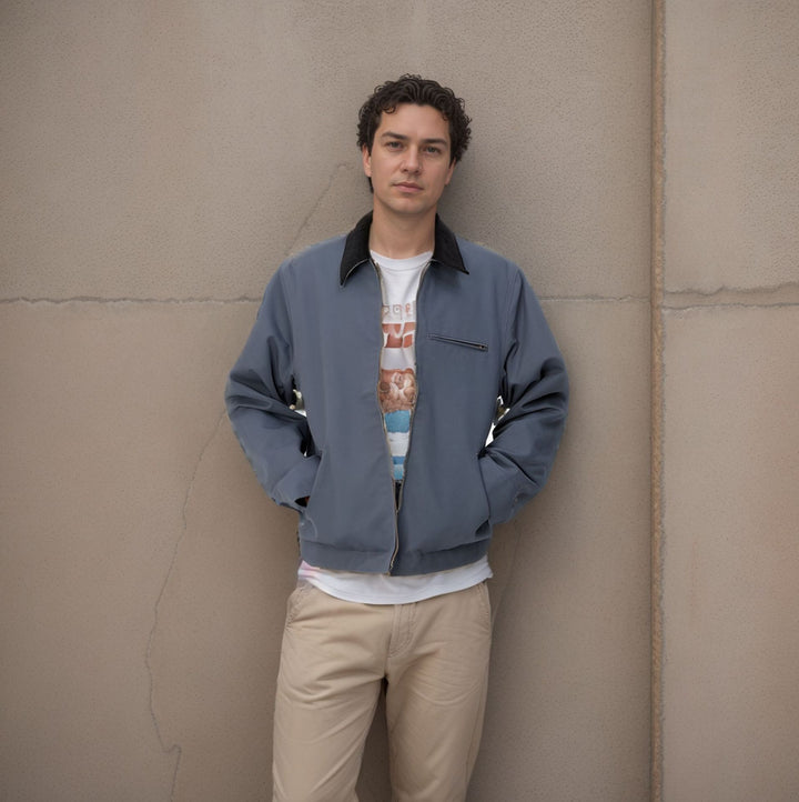 Herren elegante Arbeitsjacke mit praktischen Reißverschlusstaschen Aliams