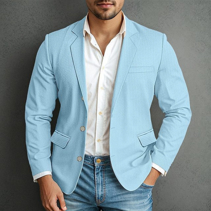 Herren eleganter Blazer mit strukturiertem Design und praktischen Taschen Aliams