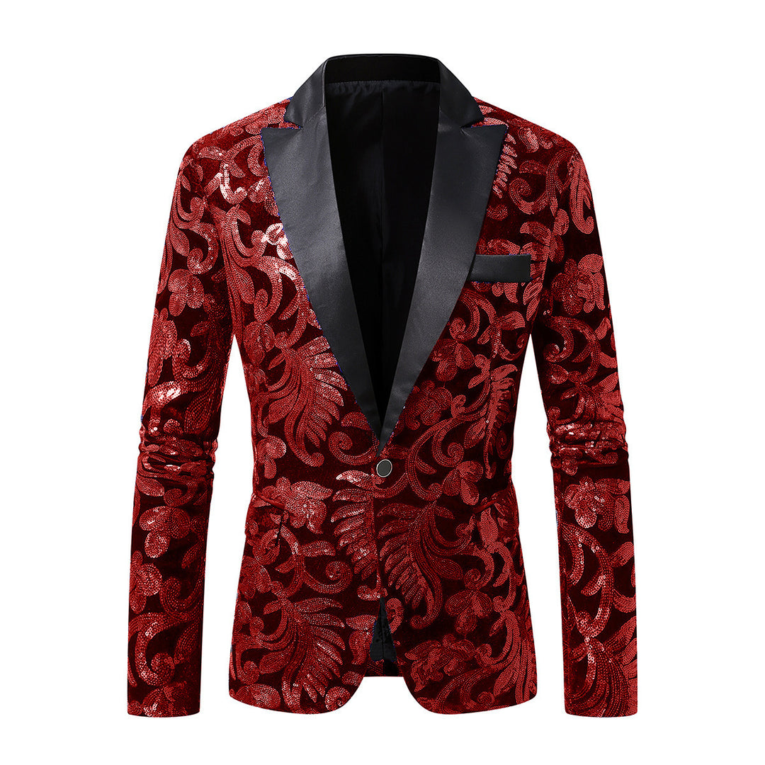 Herren Glamouröser Jacquard-Blazer mit schimmerndem Design Aliams