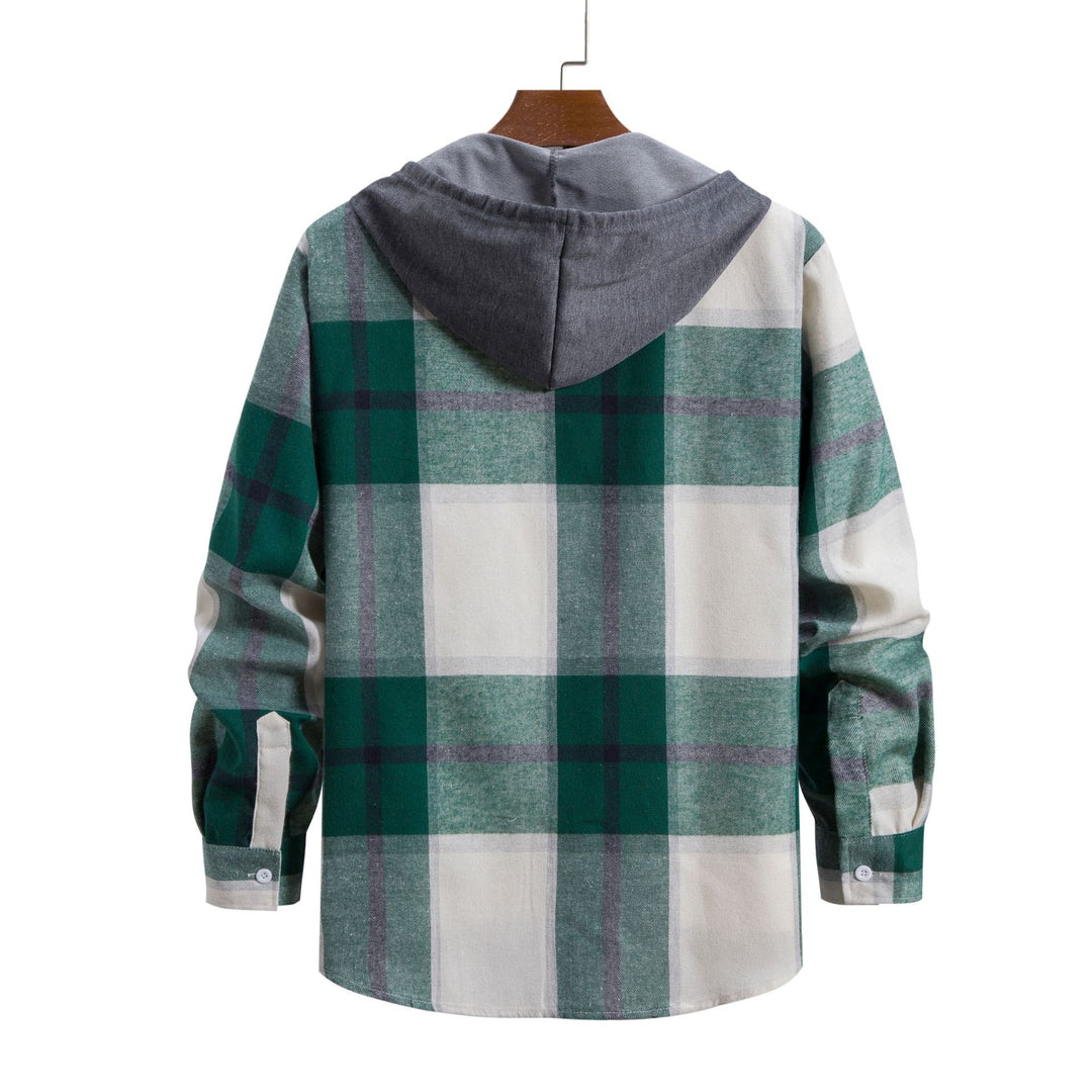 Herren Freizeit-Hemdjacke mit praktischer Kapuze und modernem Karomuster Aliams