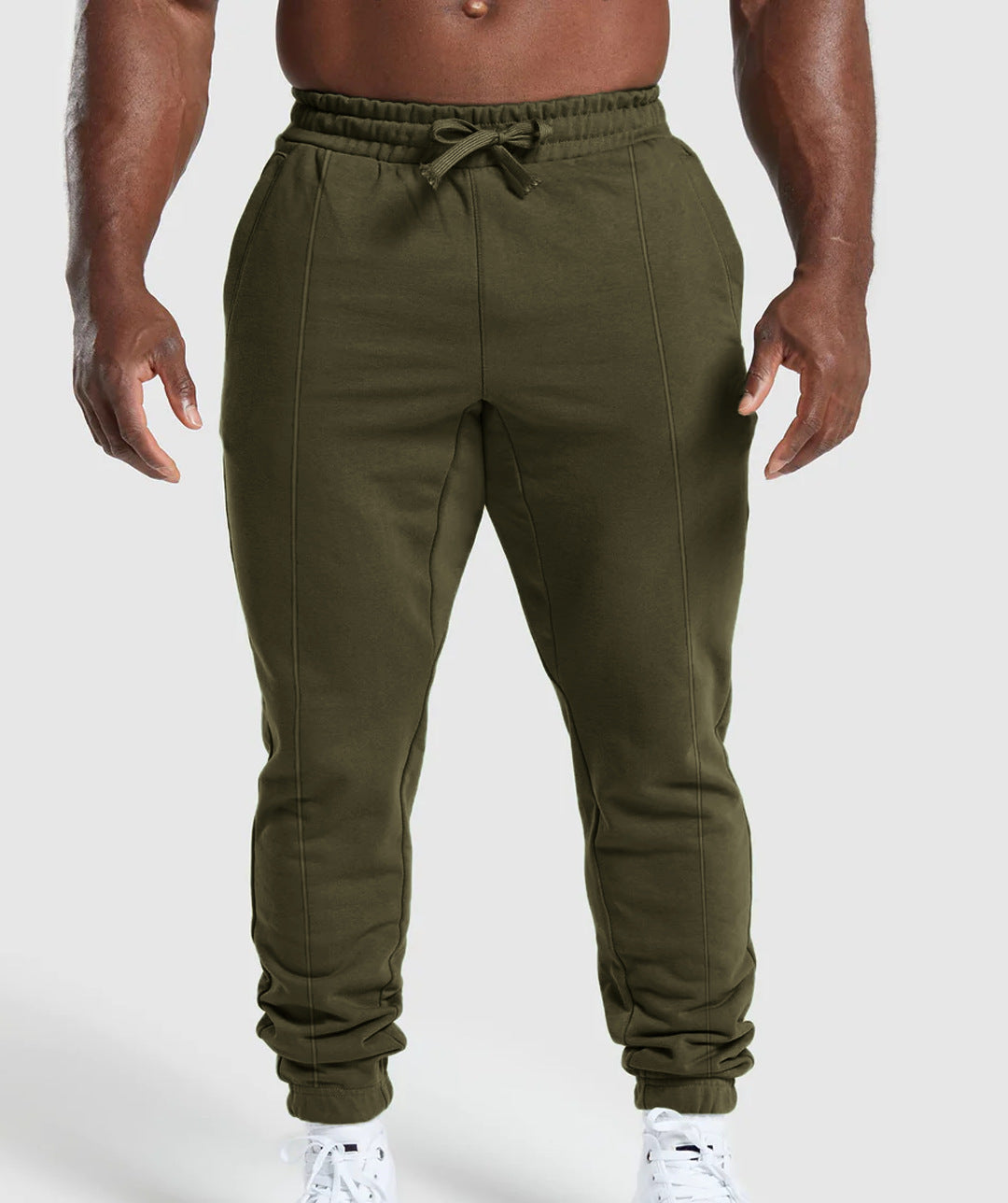 Herren bequeme Jogginghose mit elastischem Bund und seitlichen Taschen Aliams