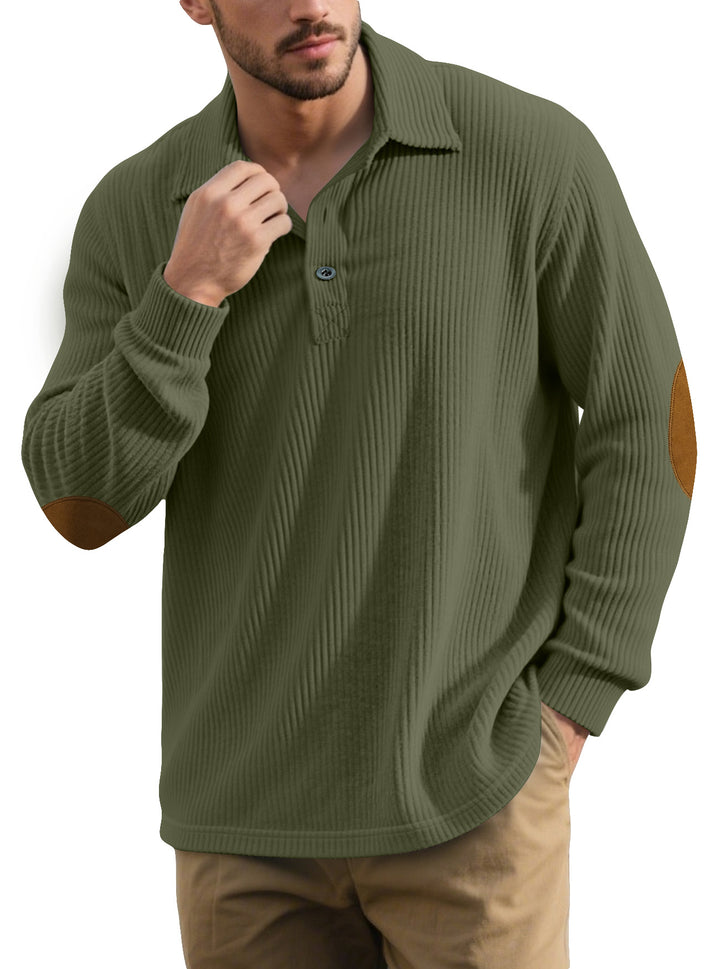 Herren klassischer Button-Down Pullover Aliams