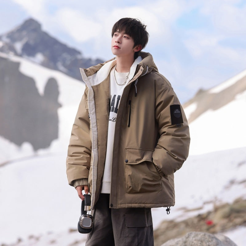 Herren isolierte Outdoor-Pufferjacke mit multifunktionalen Taschen und verstellbarem Kapuzensystem Aliams