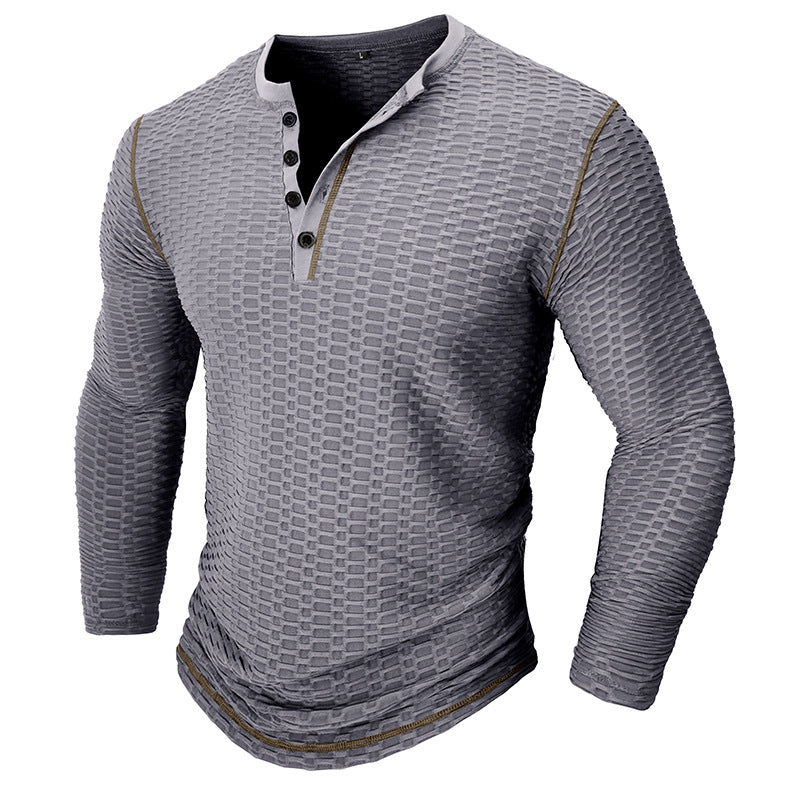 Herren strukturiertes Langarmshirt Aliams