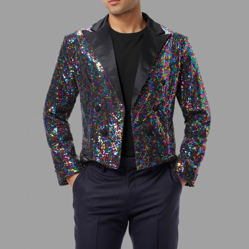 Herren Funkelnder Pailletten-Blazer Aliams