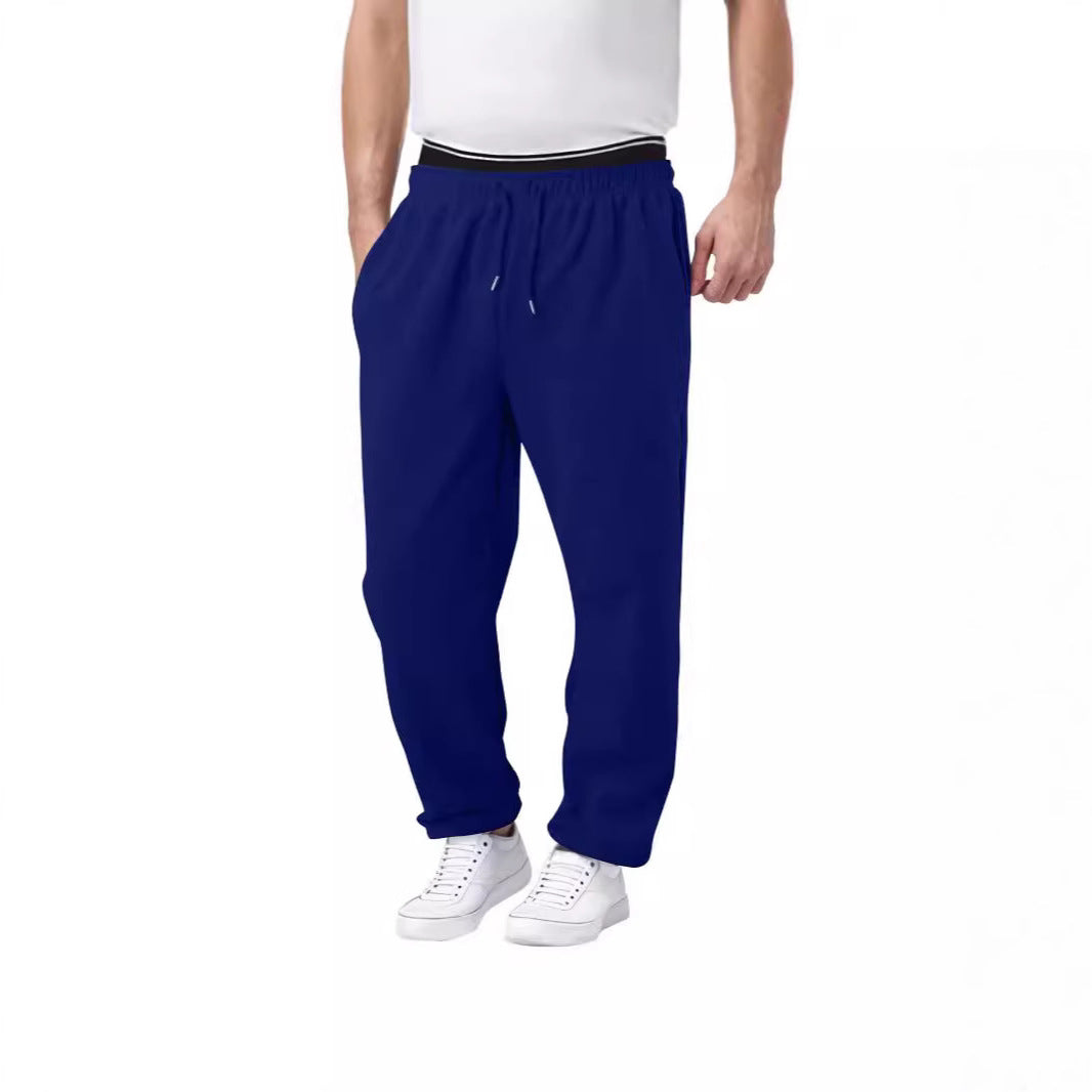 Herren bequeme Jogginghose mit elastischem Bund und seitlichen Taschen Aliams