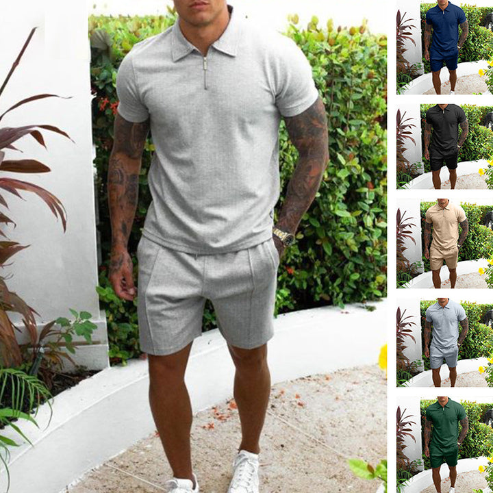 Herren Poloshirt und Shorts Set Aliams
