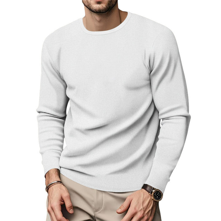 Herren Rundhals Pullover mit strukturiertem Design und modischem Schnitt Aliams