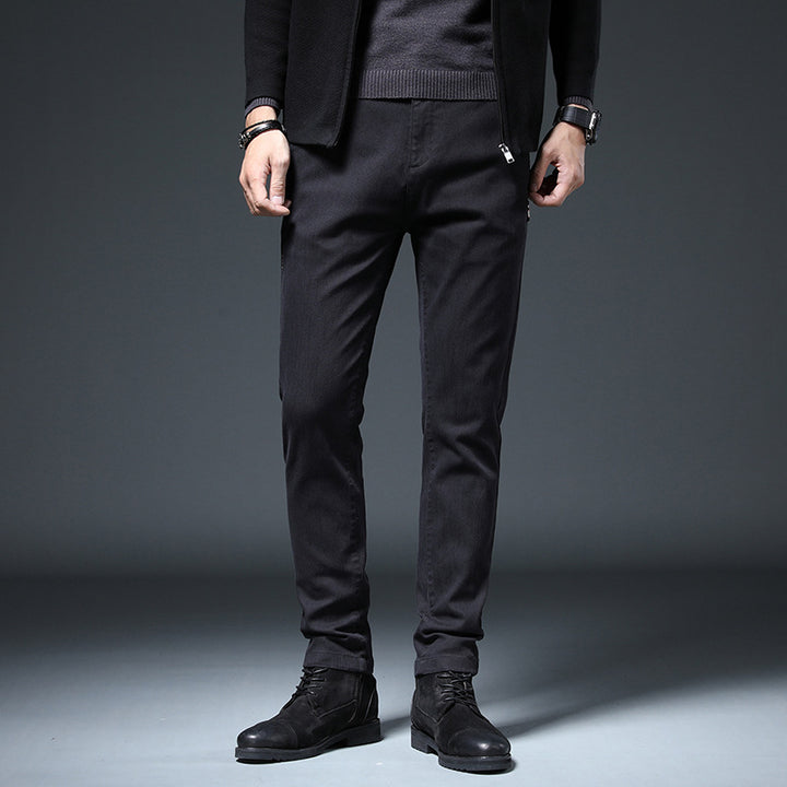 Herren elegante und schlanke Chinohose Aliams