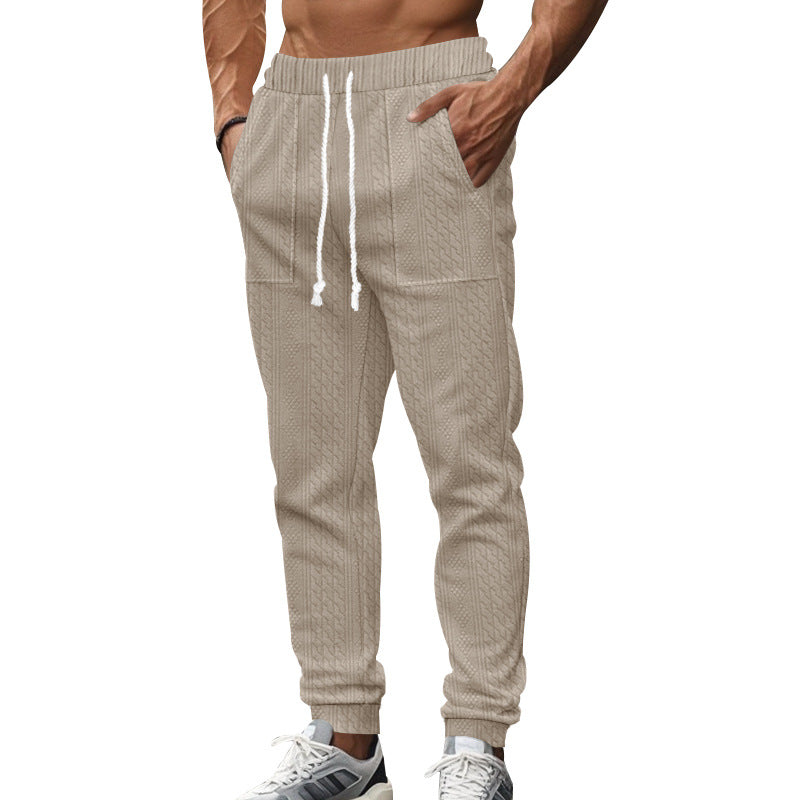 Herren trendy Freizeit-Jogginghose mit Kordelzug und praktischen Taschen Aliams