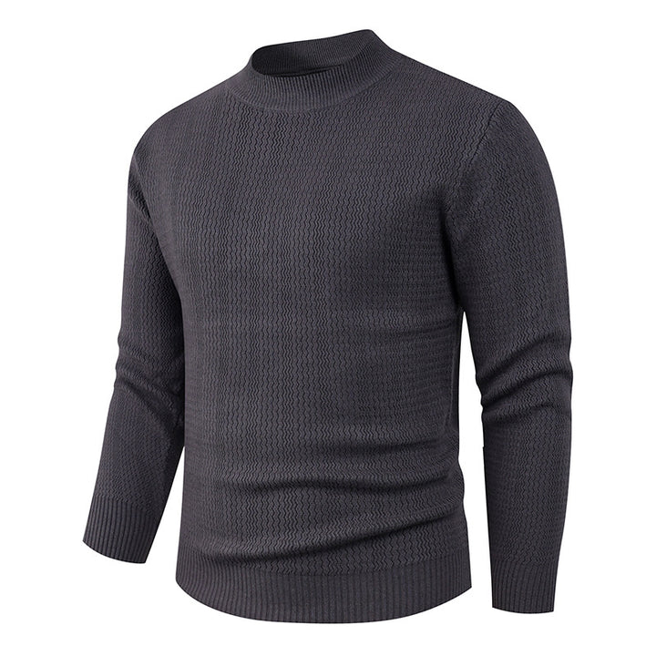 Herren Strukturpullover mit hochgeschlossenem Kragen und modischem Design Aliams