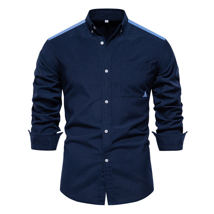 Herren Baumwollhemd mit modernem Schnitt und praktischem Brusttasche Aliams