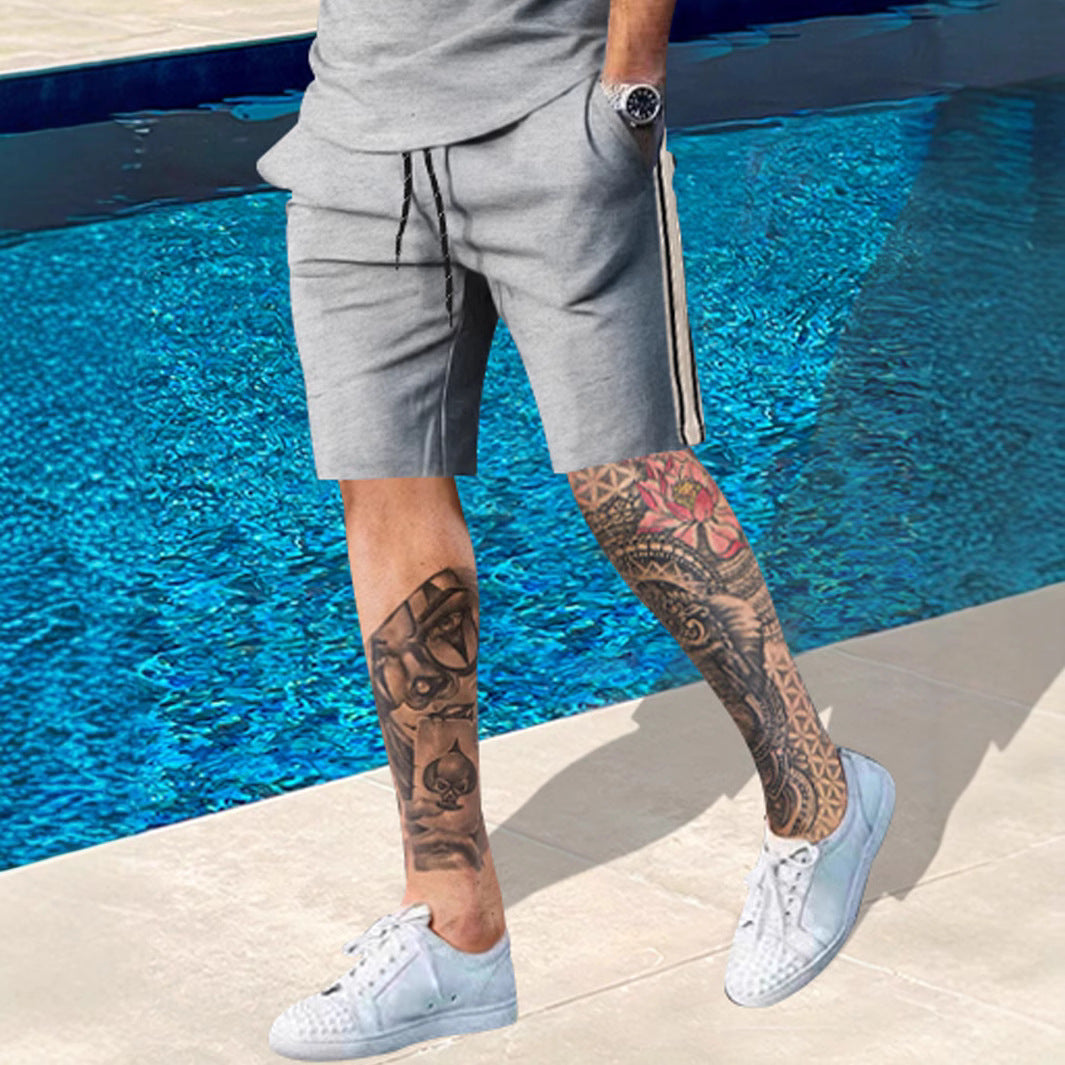 Herren Sportliche Shorts mit seitlichen Streifen Aliams