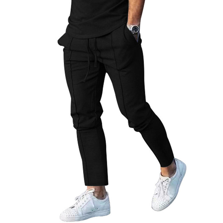 Herren stylische Freizeithose mit verstellbarem Kordelzug und seitlichen Eingrifftaschen Aliams