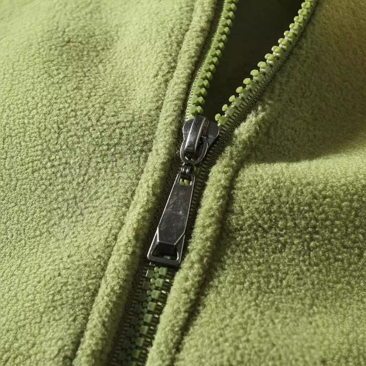 Herren Fleecejacke mit hohem Kragen und durchgehendem Reißverschluss Aliams