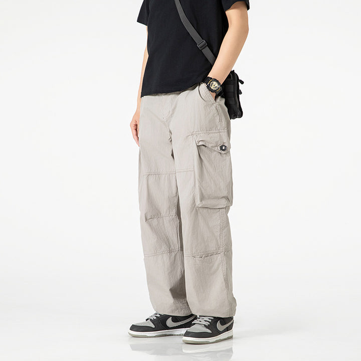 Herren bequeme Cargo-Hose mit praktischen Taschen Aliams