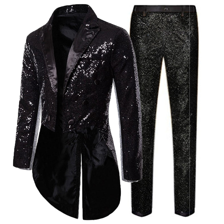Herren Glitzerndes Paillettenanzug-Set Aliams