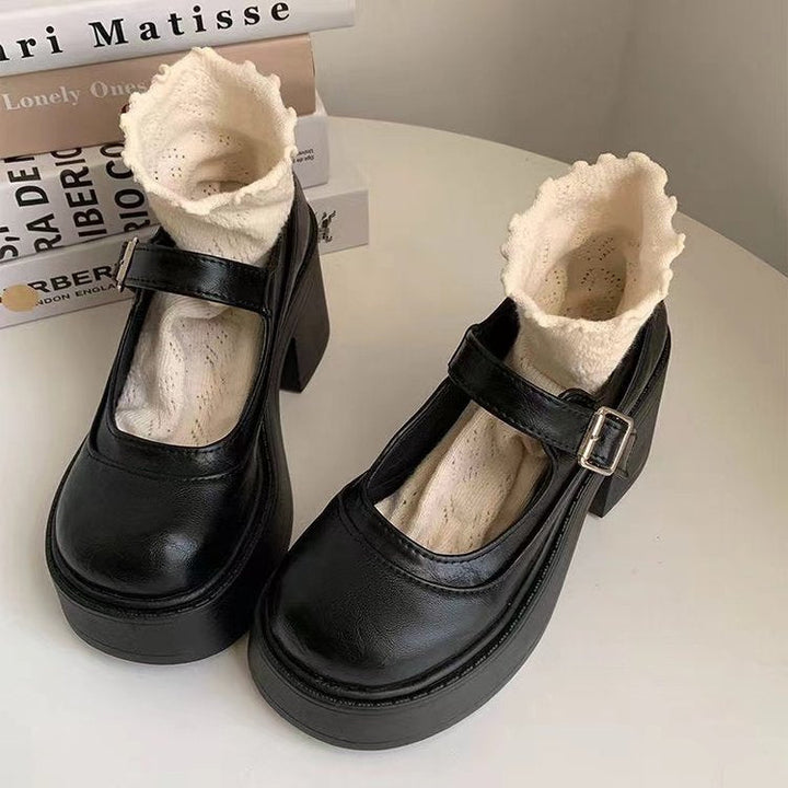 Damen Mary Jane Pumps mit Modernem Design und Hochwertiger Schnalle Aliams