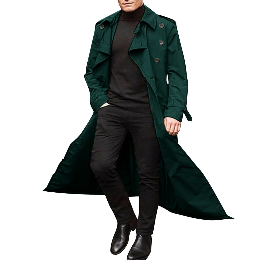 Herren Eleganter Trenchcoat mit stilvollen Knopfdetails und durchgehendem Futter Aliams