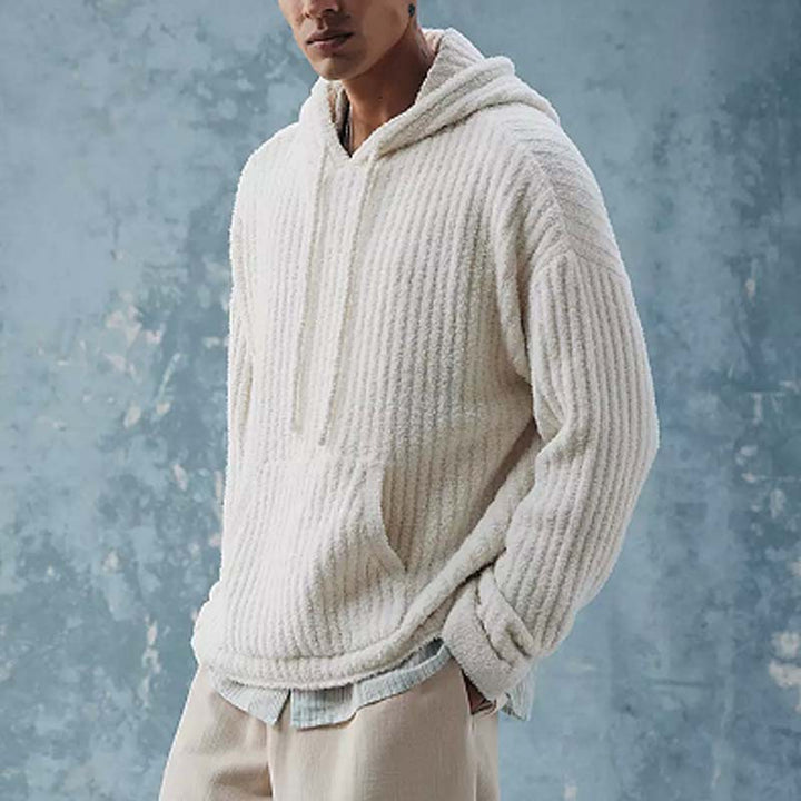 Herren Hoodie aus kuscheligem Strukturmaterial Aliams