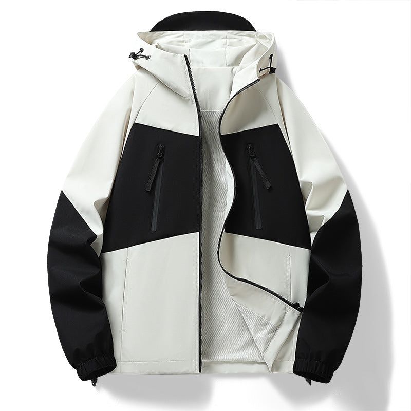 Herren Funktionsjacke mit abnehmbarer Kapuze und wasserabweisendem Material Aliams