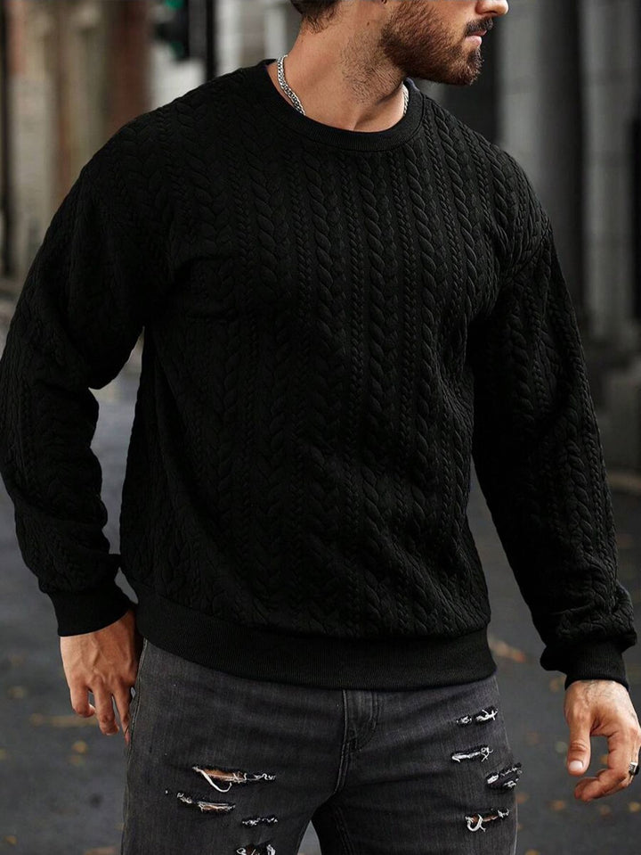 Herren Strickpullover mit strukturiertem Muster Aliams