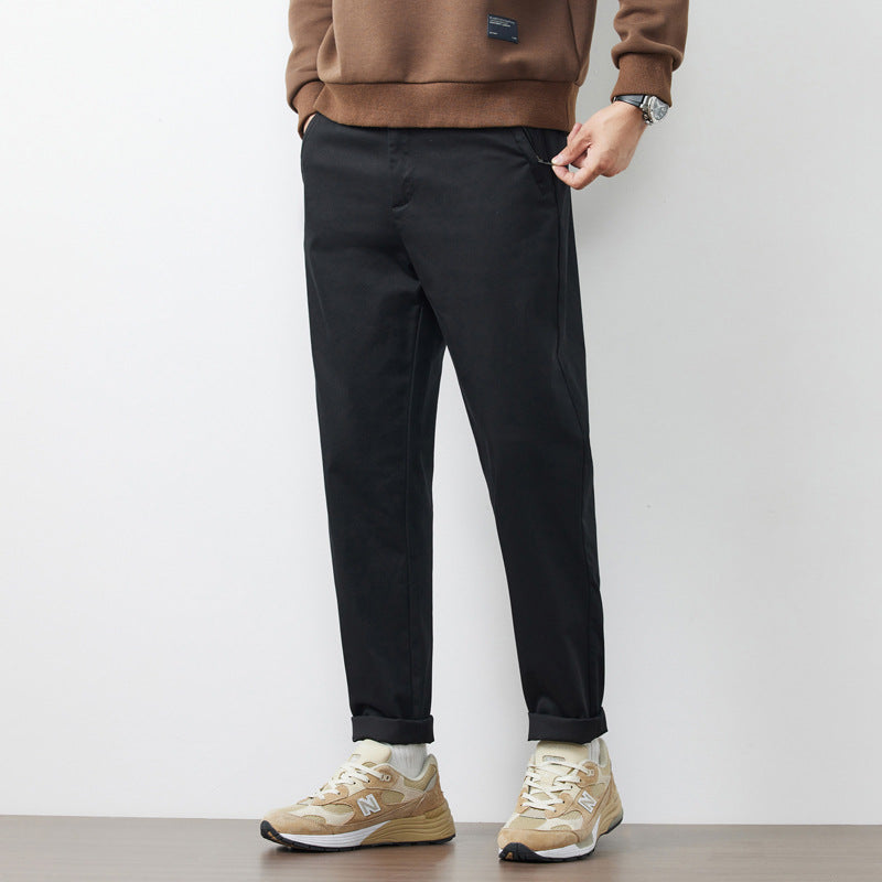 Herren bequeme Chinos mit elastischem Bund und praktischen Taschen Aliams