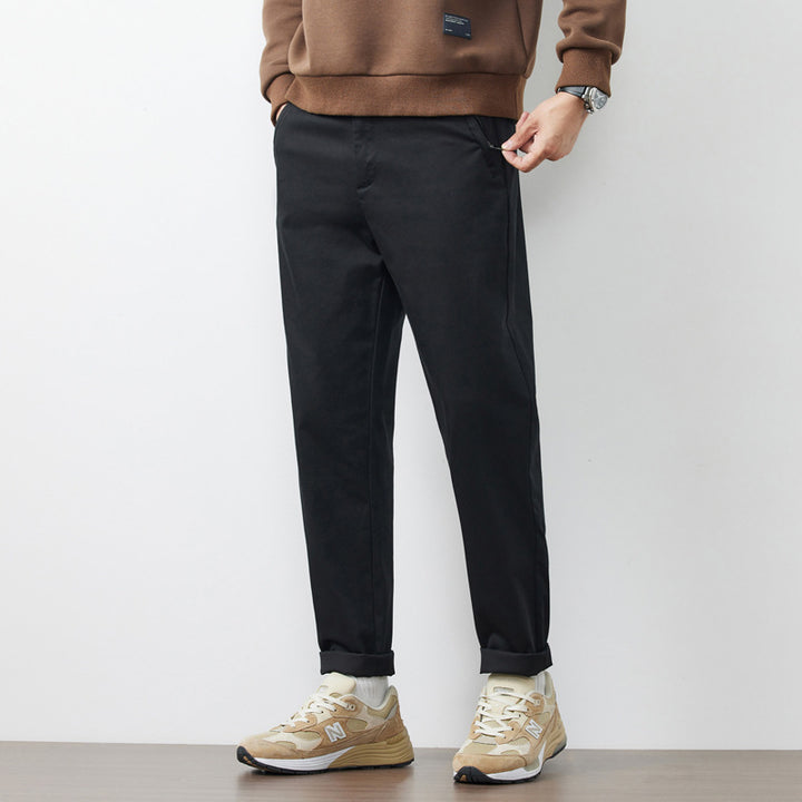 Herren bequeme Chinos mit elastischem Bund und praktischen Taschen Aliams