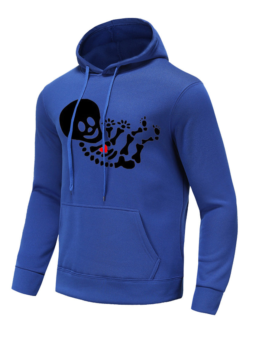 Herren Kapuzenpullover mit kreativem Skelett-Design Aliams